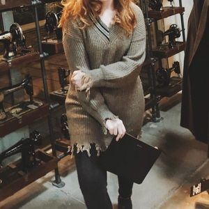 Italian Deconstructed Sweater Dress